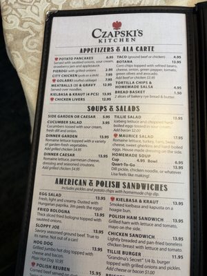 Menu photo 2 Czapski's Kitchen Milford, MI