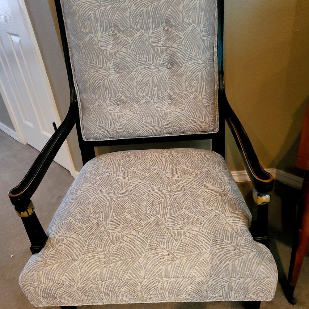 Cover-All Upholstery - gave life to this beautiful chair. - Furniture Reupholstery Near Me - Flower Mound, Texas Cover-All Upholstery - gave life to this beautiful chair. - Furniture Reupholstery Near Me - Flower Mound, Texas