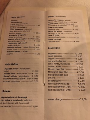 Menu photo 2 Le Panzanelle Radda In Chianti, SI Menu photo 2 Le Panzanelle Radda In Chianti, SI