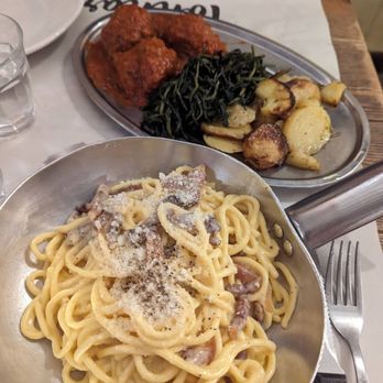 Tonnarello - Carbonara and Oxtail Meatballs - Desserts Near Me - Rome, RM Tonnarello - Carbonara and Oxtail Meatballs - Desserts Near Me - Rome, RM