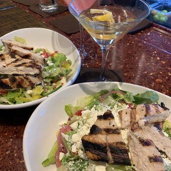 110 Grill - Greek salad with grilled chicken (we also added banana peppers)! - New American Near Me - Concord, New Hampshire
