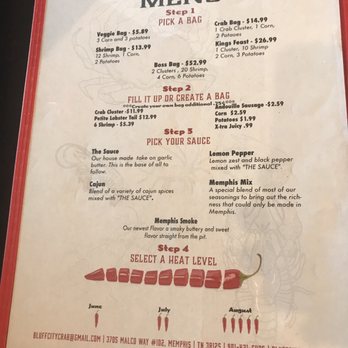Bluff City Crab - Menu 2019 - Seafood Near Me - Memphis, Tennessee Bluff City Crab - Menu 2019 - Seafood Near Me - Memphis, Tennessee