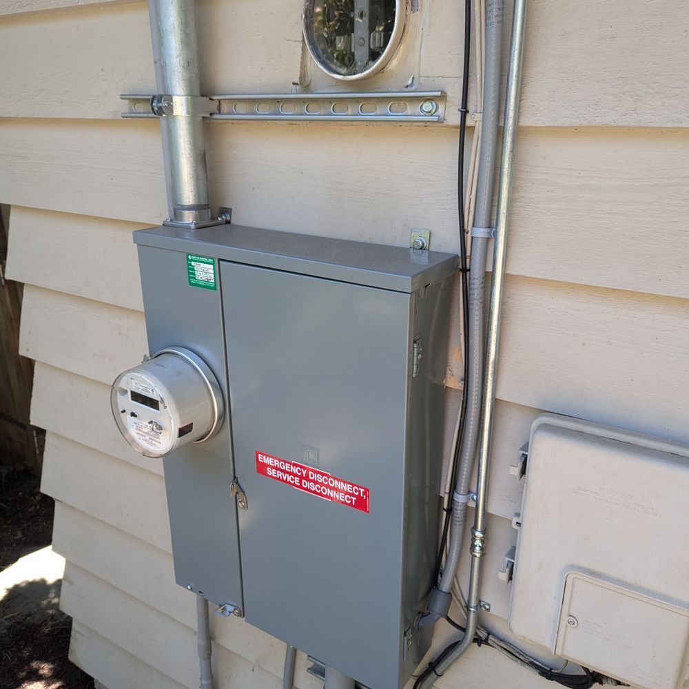 Black Dog Electric - The old meter was taken out above and replaced by the new one below. - Electricians Near Me