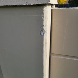 More damage to our wall which had just been put in 3 months earlier