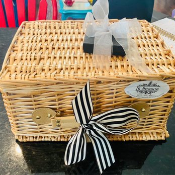 In Season - Cutest little Picnic Basket tied up with a bow! They gift wrap beautifully!!! - Home Decor Near Me - Bentonville, Arkansas In Season - Cutest little Picnic Basket tied up with a bow! They gift wrap beautifully!!! - Home Decor Near Me - Bentonville, Arkansas
