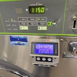 National Laundry - The biggest washer. I set it for extra rinse cycle and it boosted up to $13.50. I washed 2 large comforters and 5 blankets.