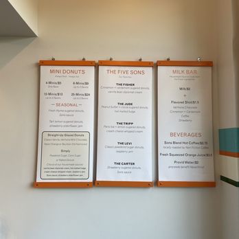 Sons Donuts - Such a creative menu! - Donuts Near Me - Birmingham, Alabama