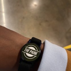 The Park - Self-pour beer wrist band. it activates the pouring. fancy tech stuff here!