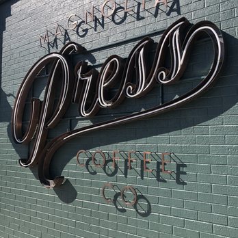 Magnolia Press - Sign out front - Coffee & Tea Near Me - Waco, Texas Magnolia Press - Sign out front - Coffee & Tea Near Me - Waco, Texas