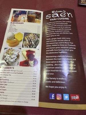 Menu photo 3 Saen Thai Cuisine Shawnee On Delaware, PA Menu photo 3 Saen Thai Cuisine Shawnee On Delaware, PA