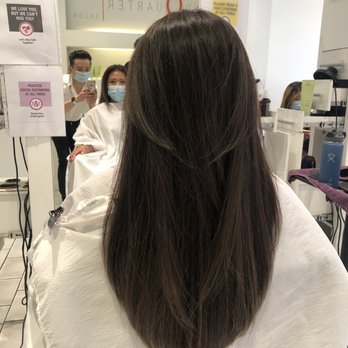 HeadQuarter Salon - Show casing the V shape haircut with lots of layers! Perfection by NORRIS - Hair Salons Near Me - Chicago, Illinois HeadQuarter Salon - Show casing the V shape haircut with lots of layers! Perfection by NORRIS - Hair Salons Near Me - Chicago, Illinois