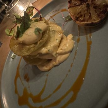 Five Senses - Fried Green tomato tower - New American Near Me - Murfreesboro, Tennessee