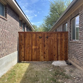 OSR Exteriors - Pair of gates created for two neighbors in Leander - Fences & Gates Near Me - Leander, Texas