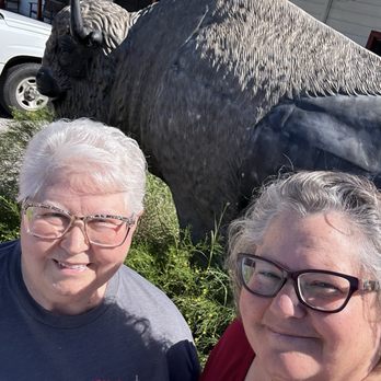 Dutchman's Hidden Valley Country Store - So much fun inside, I forgot to take pictures. But here is the buffalo outside. ;) - Delis Near Me - Hamilton, Texas