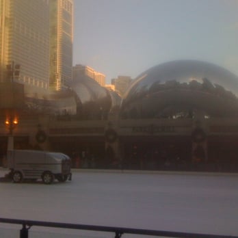Grant Park - The winter ice rink being resurfaced by the Zamboni  machine. - Parks Near Me - Chicago, Illinois