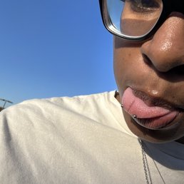 I got my snake eyes piercing here I got my snake eyes piercing here