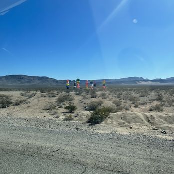 Seven Magic Mountains - Driving up - Public Art Near Me - Las Vegas, Nevada Seven Magic Mountains - Driving up - Public Art Near Me - Las Vegas, Nevada