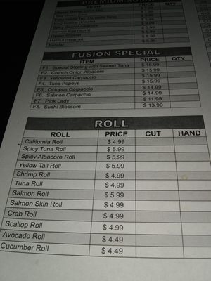 Menu photo 1 Fusion Sushi Torrance, CA Menu photo 1 Fusion Sushi Torrance, CA