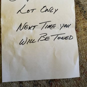 Carpo's Restaurant - Nasty note left on my car - American Near Me - Soquel, California Carpo's Restaurant - Nasty note left on my car - American Near Me - Soquel, California
