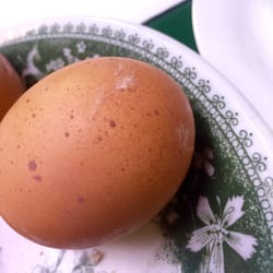 Hotel Grünten - The eggs from our hotel looks pretty promising.. It looked fresh out of the chicken butt :P