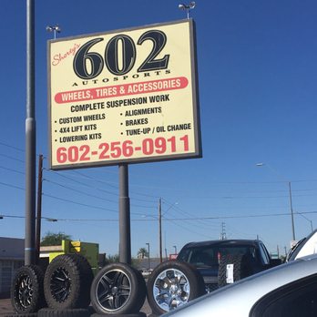 602 Autosports - Front street sign - Tires Near Me - Phoenix, Arizona