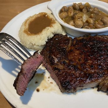 Stubrik's Steakhouse - Medium Sirloin Steak w/ sautéed mushrooms and Mashed Potatoes & Gravy - Steakhouses Near Me - Fullerton, California Stubrik's Steakhouse - Medium Sirloin Steak w/ sautéed mushrooms and Mashed Potatoes & Gravy - Steakhouses Near Me - Fullerton, California