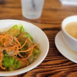 Aka Sushi House - Miso soup and salad 2/5