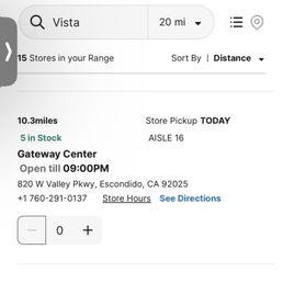 The website saying this location had 5 in stock The website saying this location had 5 in stock