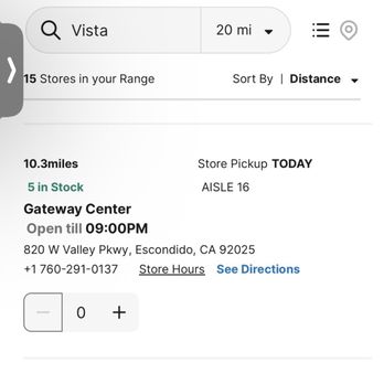 Michaels - The website saying this location had 5 in stock - Arts & Crafts Near Me - Escondido, California Michaels - The website saying this location had 5 in stock - Arts & Crafts Near Me - Escondido, California