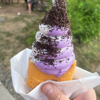 Omg Squee - Black sesame + Ube with Oreo sprinkles. - Desserts Near Me - Austin, Texas Omg Squee - Black sesame + Ube with Oreo sprinkles. - Desserts Near Me - Austin, Texas