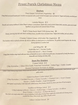 Menu photo 5 Front Porch Cafe Pigeon Forge, TN