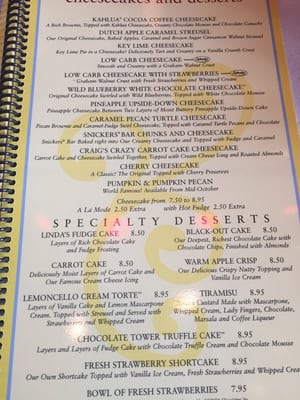 Menu photo 3 The Cheesecake Factory San Juan, PR