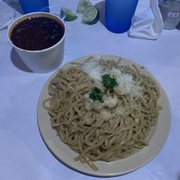 Garlic noodles over cooked Garlic noodles over cooked