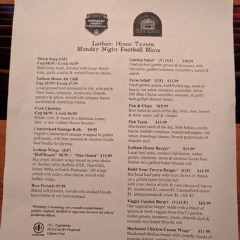Latham House Tavern - Theyre thinking about opening up Monday nights now. Heres the temp menu. - American Near Me - Lyme, New Hampshire