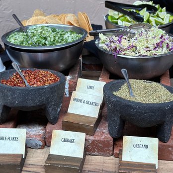 El Torito - Condiments for menudo bar - Mexican Near Me - San Leandro, California