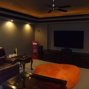 Digital Power House - 7.1 Theater with Totem Acoustic tower speakers and Marantz pre pro/Amp. clean, beautiful, and cozy room to have family movie ... - Home Theatre Installation Near Me - Fort Worth, Texas