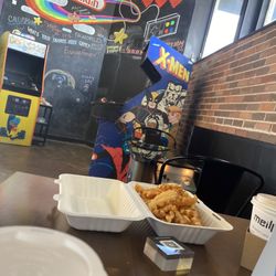Hero Or Villain - Waffle fries were super delicious. Hot, seasoned well, and great space to eat in.