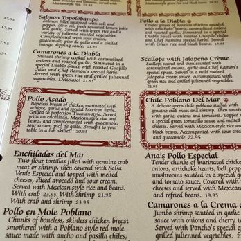Pancho's - Menu - Mexican Near Me - Las Vegas, Nevada