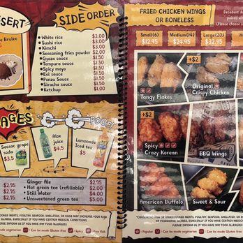 KChickin - Menu (1/5) as of 10/25/25 - Japanese Near Me - Boston, Massachusetts