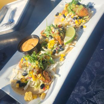 Golden Road Brewing - Fried Avocado Tacos - New American Near Me - Huntington Beach, California Golden Road Brewing - Fried Avocado Tacos - New American Near Me - Huntington Beach, California