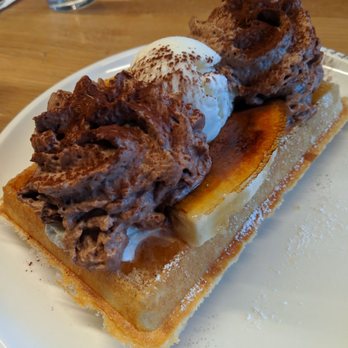 Nero Waffles - Banana nutellla chocolate light and crispy - Waffles Near Me - Vancouver, British Columbia Nero Waffles - Banana nutellla chocolate light and crispy - Waffles Near Me - Vancouver, British Columbia
