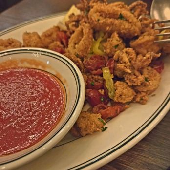 DeNucci's - Fried calamari with peppers - New American Near Me - Hinsdale, Illinois DeNucci's - Fried calamari with peppers - New American Near Me - Hinsdale, Illinois