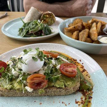 Bluestone Lane Tysons Boro Café - Breakfast feast!! - Coffee & Tea Near Me - Mclean, Virginia