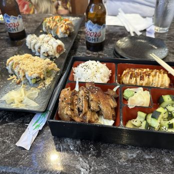 Ocean Sushi and Teriyaki - Chicken Bento 3 and a few different rolls - Sushi Bars Near Me - Keizer, Oregon Ocean Sushi and Teriyaki - Chicken Bento 3 and a few different rolls - Sushi Bars Near Me - Keizer, Oregon