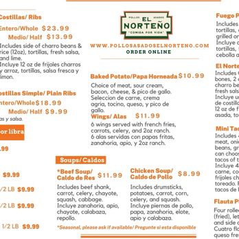 Pollos Asados El Norteno - Menu - Tacos Near Me - Austin, Texas Pollos Asados El Norteno - Menu - Tacos Near Me - Austin, Texas