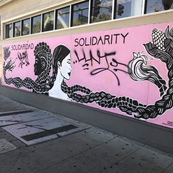 Solidarity Mural - Solidarity with braided hairs. - Public Art Near Me - Oakland, California Solidarity Mural - Solidarity with braided hairs. - Public Art Near Me - Oakland, California