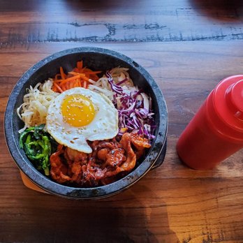 Joy Box - Spicy Pork Bibimbop - Korean Near Me - Bellevue, Washington Joy Box - Spicy Pork Bibimbop - Korean Near Me - Bellevue, Washington