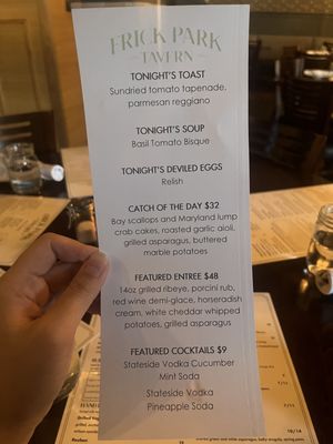 Menu photo 5 Frick Park Tavern Pittsburgh, PA