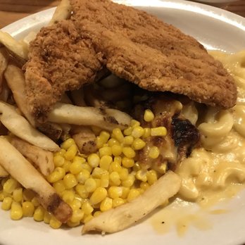Cracker Barrel Old Country Store - chicken w gravy on the side.. yummy except for fries.. - American Near Me - Lancaster, Pennsylvania