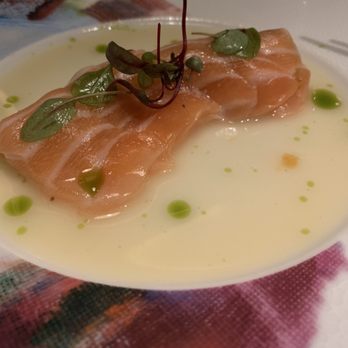 Yellowtail Japanese Restaurant & Lounge - Salmon Tiradito* - Japanese Near Me - Las Vegas, Nevada